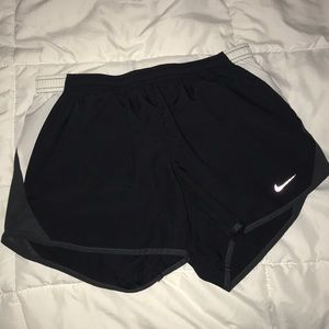 BLACK GREY AND WHITE NIKE SHORTS
